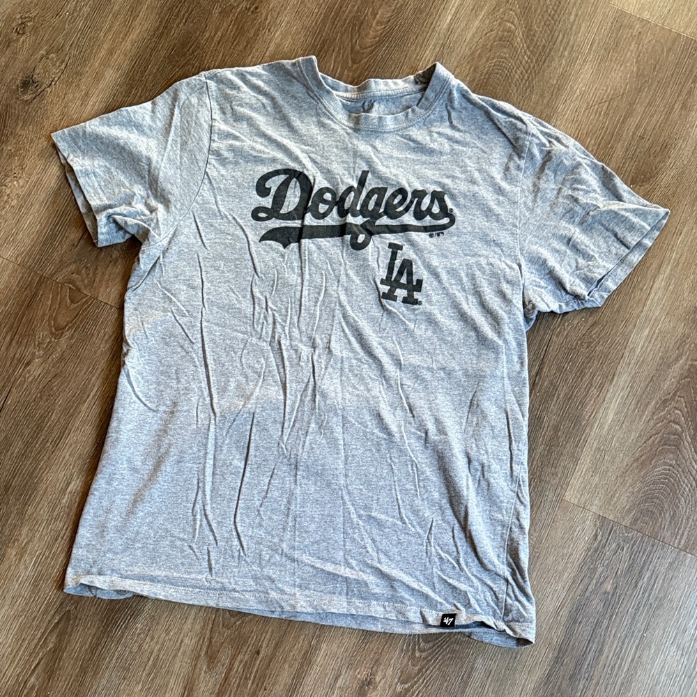 47 Brand Women’s Gray Dodgers Short Sleeve Tee